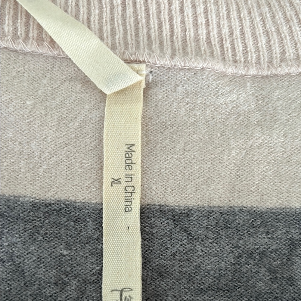 Gray and pink Striped Crew Neck Sweater - Picture 3 of 10
